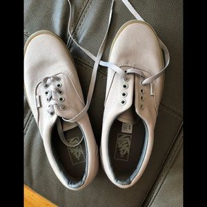 Gray Rubbered Sole Vans